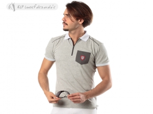 Tattini Mens Zipped Short Sleeved Stock Polo Shirt