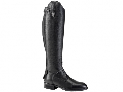 Tattini Breton Laced Grained Leather High Shin Long Riding Tall Boots…