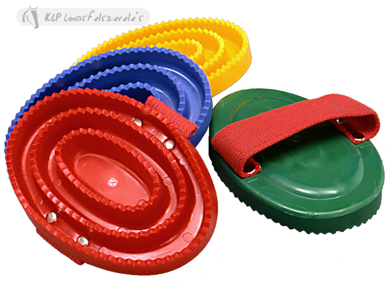 Plastic Curry Comb With Strap